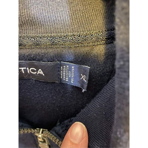 Nautica 1/4 Zip Pullover Cotton Poly Blend Size XL - Picture 4 of 6